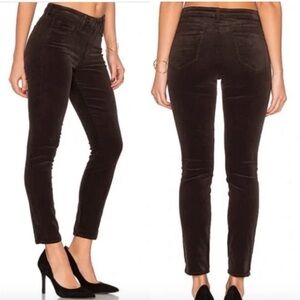 L'AGENCE  IVY GREEN Velvet skinny pants